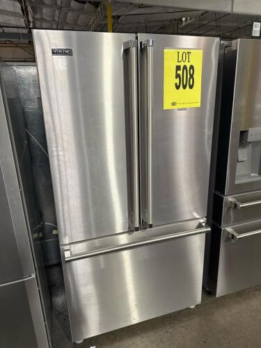 Viking RVFFR336SS 36" French Door Bottom-Freezer Refrigerator, 19.86 cu. ft., Stainless Steel, featuring Feather Touch&trade; Internal Water Dispenser, ProPower&trade; Icemaker producing up to 11 lbs/day, IonGuard Odor Control System, Theater LED Lighting, QuietCool&trade;