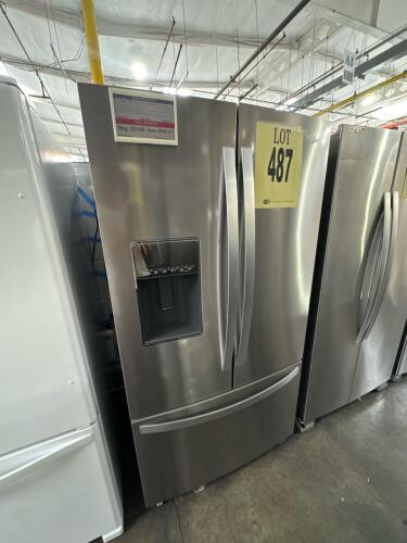 Whirlpool WRF757SDHZ04 36-inch French Door Refrigerator, featuring 27 cu. ft. capacity, fingerprint-resistant stainless steel finish, In-Door-Ice storage, external ice/water dispenser, adjustable spill-proof glass shelves, Fast Ice setting, LED lighting, 