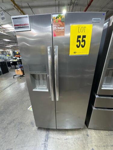 FRIGIDAIRE GALLERY GRSC2352AF 36in COUNTER DEPTH SIDE-BY-SIDE REFRIGERATOR SS, S/N-4A14710386 RETAIL $1849