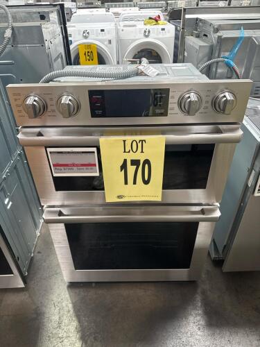 Dacor DOC30T977DS 30" Combination Wall Oven, featuring a 1.9 cu ft microwave and a 4.8 cu ft convection oven, silver stainless finish, digital touchscreen and knobs, included oven racks, microwave rack and turntable, manufactured June 2025, 240V/208V oven