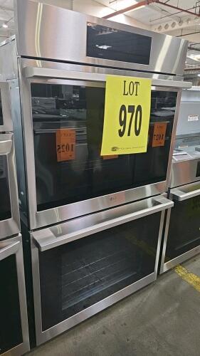 LG WDES9428F/00 Double Electric Wall Oven, featuring 9.4 cu. ft. total capacity (4.7 cu. ft. per oven), Stainless Steel with PrintProof&trade; Finish, True Convection with Air Fry and Steam Sous Vide, 7" LCD Touch Display, InstaView. Serial Number: 204K-MXY0J68
