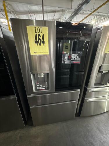 LG LF29S8365S/00 29 cu.ft 4-Door French Door Refrigerator with InstaView window, MyColor customizable interior lighting, dual ice maker, external water/ice dispenser, SmartThinQ app compatibility, 4-door configuration, adjustable glass shelves, Door-in-Do