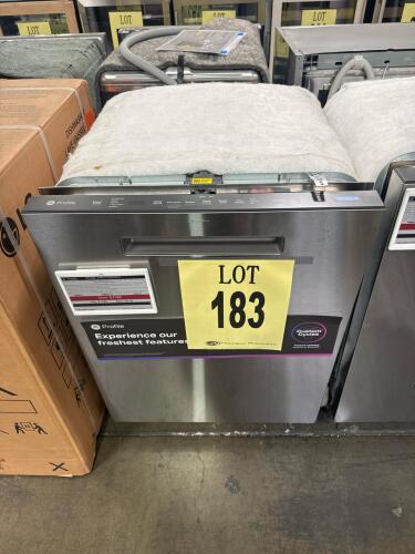 GE Profile PDP715SYV0FS Stainless Steel Dishwasher, 16 place settings, 45 dBA quiet operation, top control, Microban antimicrobial, Dry Boost, built-in WiFi with SmartHQ app, ENERGY STAR&reg; certified, includes racks and manual, dimensions 34 in x 23.75 in x