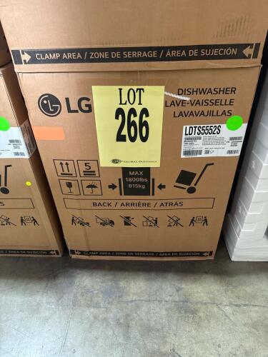 LG LDTS5552S Dishwasher featuring QuadWash&trade;, TrueSteam&reg;, Dynamic Dry&trade;, 3rd Rack, LoDecibel&trade; Operation, LG ThinQ&reg; Technology, 10 wash cycles including Auto, Heavy, Delicate, Refresh, Normal, Turbo, Download Cycle, Machine Clean, Rinse, Express, PrintProof&trade;