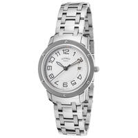 HERMES, WOMEN'S CLIPPER STAINLESS STEEL SILVER-TONE DIAL STAINLESS STEEL WATCH, HERMES-CP1-310-220-4966-SD "STORE DISPLAY" (IN GENERIC BOX, NO MANUAL) - MSRP: $3625 US