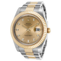 ROLEX, MEN'S DATE JUST DIA. AUTO 18K YELLOW GOLD AND SS GOLD-TONE DIAL WATCH, ROLEX-116333-PO, "PRE-OWNED" (IN GENERIC BOX, NO MANUAL) - MSRP: $11650 US