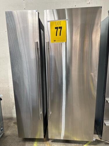 SIGNATURE SET, 30in SKSCR3001P INTEGRATED COLUMN REFRIGERATOR AND SKSCF1801P 18in INTEGRATED COLUMN FREEZER SS, S/N-205KRTA12753, 202KAMKMZ683 RETAIL $16,598