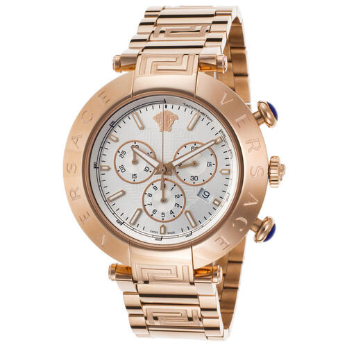 VERSACE, MEN'S REVE CHRONO ROSE-TONE SS SILVER-TONE DIAL ROSE-TONE SS WATCH, VERSACE-VA804-0013 (IN ORIGINAL BOX) - MSRP: $2495 US