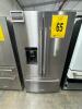 KITCHENAID KRFC7004FPS 36in COUNTER DEPTH FRENCH DOOR PLATINUM INTERIOR REFRIGERATOR SS, S/N-KB4110676 RETAIL $4899