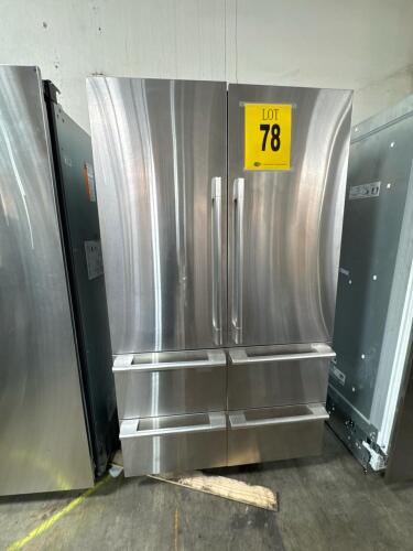 SIGNATURE SKSFD4826P 48in FRENCH DOOR BUILT-IN REFRIGERATOR SS, S/N-302KRXDNH322 RETAIL $15,999