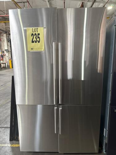 Dacor DRF487500AP 48" French Door Refrigerator, 26.8 cu ft capacity, 83.38" H x 47.25" W x 23.81" D, internal water pitcher, SteelCool interior, touch controls, 3D LED lighting, ENERGY STAR certified, smart Wi-Fi connectivity, stainless steel finish, 115V