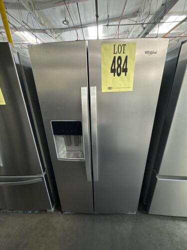 Whirlpool WRSC5536RZ00 36" Side-by-Side Refrigerator, 20.59 cu.ft capacity in stainless finish with external water and ice dispenser and counter depth design. Features include 68.875" height, 29.75" depth, touch controls, pantry drawer, LED lighting, gall