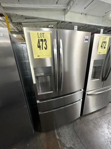 Frigidaire Gallery GRMC2273CF02 21.5 Cu Ft Counter-Depth 4-Door French Door Refrigerator SS, external water and ice dispenser, ENERGY STAR&reg; certified, Smudge-Proof stainless steel, adjustable glass shelves, crisper drawers, SpaceWise&reg; system, R600a refrig