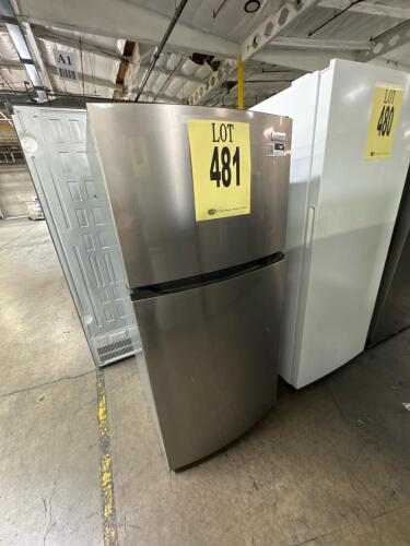 Frigidaire FFHT1425VV05 13.9 cu. ft. Top Freezer Refrigerator, featuring EvenTemp&trade; Cooling System, Auto-Close Doors, SpaceWise&reg; Organization System, optional ice maker compatibility, and fingerprint-resistant stainless steel finish. Serial Number: 1K33473