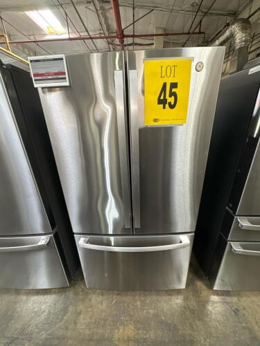 GE GWE22JYMFS 36in FINGERPRINT RESISTANT COUNTER-DEPTH FRENCH DOOR REFRIGERATOR SS, S/N-MZ364359 RETAIL $2,699