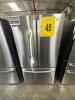 GE GWE22JYMFS 36in FINGERPRINT RESISTANT COUNTER-DEPTH FRENCH DOOR REFRIGERATOR SS, S/N-MZ364359 RETAIL $2,699