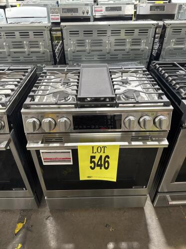 LG LSGL6335X/00 Gas Slide-In Range featuring 6.3 cu. ft. capacity, ProBake Convection&reg;, Air Fry, InstaView&reg; Window, Self Clean, EasyClean&reg;, UltraHeat&trade; 20,000 BTU burner, Smart Technology (ThinQ&reg;), Flex Control Knobs, Wide Grates, Removable Cast-Iron Gridd
