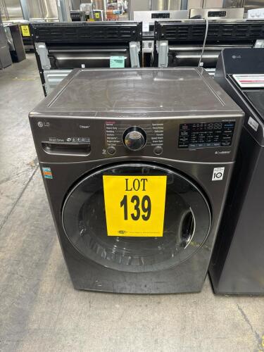 LG WM3900HBA Front Load Washer featuring 4.5 cu. ft. capacity, 1,300 RPM spin speed, 14 wash cycles including Allergiene&trade; and Sanitary, TurboWash&trade; 360, 6Motion&trade; Technology, Steam Technology, Wi-Fi Connectivity, SmartThinQ&reg; Technology, ENERGY STAR&reg; Qualifi