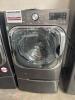 LG SET WM8900HBA 29in FRONT LOAD WASHER W/PEDESTAL S/N-305KWPV6E112 AND DLGX8901B 29in FRONT LOAD DRYER W/PEDESTAL S/N-305KWZH0S629 RETAIL $4500 - 8
