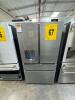 CAFE CXE22DM5PES5 36in COUNTER DEPTH 4-DOOR FRENCH-DOOR REFRIGERATOR IN PLATINUM GLASS, S/N-DA520503 RETAIL $4599