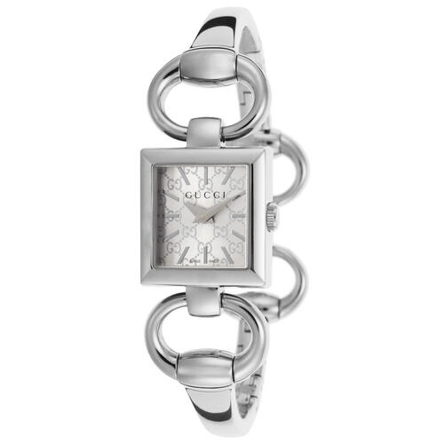 GUCCI, WOMEN'S TORNABUONI STAINLESS STEEL SILVER-TONE DIAL WATCH, GUCCI-YA120514 (IN ORIGINAL BOX) - MSRP: $895 US