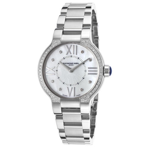 RAYMOND WEIL, WOMEN'S NOEMIA STAINLESS STEEL MOP DIAL SS WATCH, RW-5932-STS-00995 (IN ORIGINAL BOX) - MSRP: $2595 US