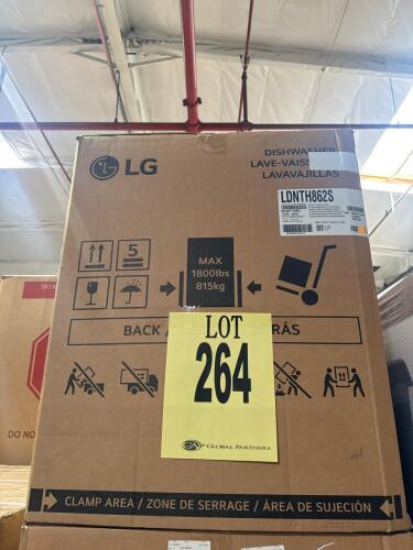 LG LDNTH862S Dishwasher, featuring 39 dBA operation, Wi-Fi connectivity, QuadWash&reg; Pro, TrueSteam&reg;, Dynamic Heat Dry&trade; with AutoVent Dry&trade;, 5 wash cycles, stainless steel tub, 16 place settings, PrintProof Stainless Steel finish, dimensions: 33.625" H x 23.