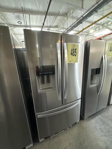 Whirlpool WRFF3436RZ00 36-inch French Door Bottom Mount Refrigerator, Stainless Steel, features exterior filtered water and ice dispenser, ENERGY STAR rating, automatic defrost, adjustable glass shelves, humidity-controlled crispers, LED interior lighting