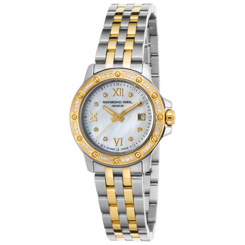 RAYMOND WEIL, WOMEN'S DIAMOND TANGO SS AND GOLD-TONE SS MOP DIAL SS WATCH, RW-5399-SPS-00995 (IN ORIGINAL BOX) - MSRP: $1895 US