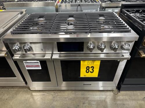 DACOR DOP48T960GS 48in GAS RANGE TRADITIONAL STYLE, 6 BURNERS DUAL OVEN SS, S/N-0KV67DBY600001M RETAIL $11,049