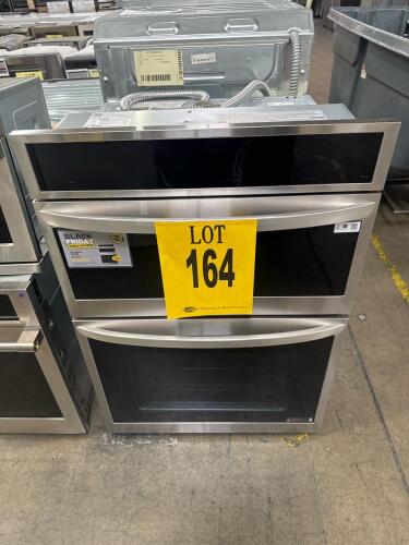 LG WCEP6427F 30" Smart Combination Wall Oven features 1.7 cu.ft. TurboCook microwave, 4.7 cu.ft. True Convection oven, Instaview door, Air Fry, Steam Sous Vide, ThinQ app compatibility, stainless steel finish, blue porcelain interior, manufactured July 20