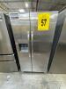 FRIGIDAIRE FRSS2623AS 36in STANDARD DEPTH SIDE-BY-SIDE REFRIGERATOR SS, S/N-4A50810588 RETAIL $1699