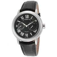 RAYMOND WEIL, MEN'S MAESTRO AUTOMATIC BLACK GENUINE LEATHER AND DIAL WATCH, RW-2846-STC-00209 (IN ORIGINAL BOX) - MSRP: $2450 US