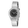 GUCCI, WOMEN'S STAINLESS STEEL BLACK AND LOGO DIAL BANGLE WITH BUCKLE WATCH, GUCCI-YA067508 (IN ORIGINAL BOX) - MSRP: $895 US