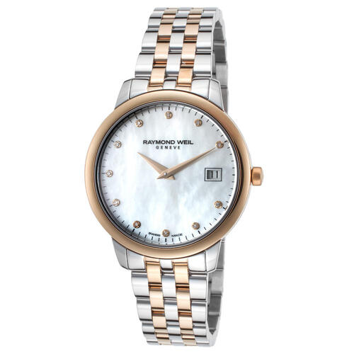 RAYMOND WEIL, WOMEN'S TOCCATA DIAMOND TWO-TONE STAINLESS STEEL MOP DIAL WATCH, RW-5388-SP5-97081 (IN ORIGINAL BOX) - MSRP: $1095 US