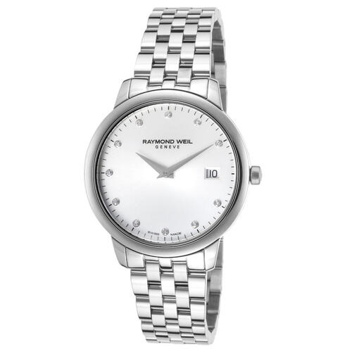 RAYMOND WEIL, WOMEN'S TOCCATA DIAMOND STAINLESS STEEL SILVER-TONE DIAL WATCH, RW-5388-ST-65081 (IN ORIGINAL BOX) - MSRP: $895 US