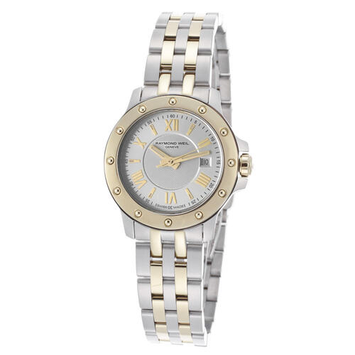 RAYMOND WEIL, WOMEN'S TANGO TWO-TONE STAINLESS STEEL SILVER-TONE DIAL SS WATCH, RW-5399-STP-00657 (IN ORIGINAL BOX) - MSRP: $1050 US