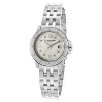 RAYMOND WEIL, WOMEN'S TANGO DIAMOND WHITE MOTHER OF PEARL DIAL STAINLESS STEEL WATCH, RW-5399-ST-00995 (IN ORIGINAL BOX) - MSRP: $1050 US
