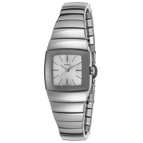 RADO, WOMEN'S DIASTAR SILVER-TONE CERAMIC AND CASE SILVER-TONE DIAL WATCH, RADO-R13722122-SD "STORE DISPLAY" (IN ORIGINAL BOX) - MSRP: $2300 US