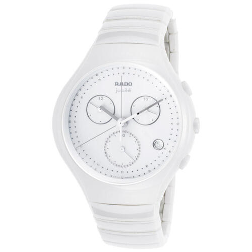 RADO, WOMEN'S DIAMOND DIASTAR CHRONO WHITE HIGH-TECH CERAMIC BRACELET AND CASE WATCH, RADO-R27832702-SD "STORE DISPLAY" (IN ORIGINAL BOX) - MSRP: $2700 US