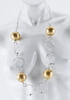 INVICTA, WOMEN'S SILVER AND GOLD TONE BALL CHARM NECKLACE, INVICTAJ-J0190 (IN ORIGINAL BOX) - MSRP: $2334 US