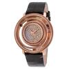 VERSACE, WOMEN'S VENUS DIAMOND BLACK ALLIGATOR ROSE-TONE PAVE DIAL ROSE-TONE SS WATCH, VERSACE-VFH12-0013 (IN ORIGINAL BOX) - MSRP: $9380 US - 2