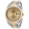ROLEX, MEN'S DATE JUST DIA. AUTO 18K YELLOW GOLD AND SS GOLD-TONE DIAL WATCH, ROLEX-116333-PO, "PRE-OWNED" (IN GENERIC BOX, NO MANUAL) - MSRP: $11650 US - 2