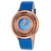 VERSACE, WOMEN'S VENUS DIAMONDS BLUE GENUINE LIZARD BLUE DIAL ROSE-TONE SS WATCH, VERSACE-VFH07-0013 (IN ORIGINAL BOX) - MSRP: $3650 US - 2