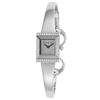 GUCCI, WOMEN'S G-FRAME DIAMOND SS SILVER-TONE MIRRORED DIAL SS RECTANGLE WATCH, GUCCI-YA128504 (IN ORIGINAL BOX) - MSRP: $1650 US - 2
