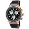 SALVATORE FERRAGAMO, MEN'S CHRONOGRAPH BLACK RUBBER BLACK DIAL ROSE-TONE TITANIUM WATCH, FERRAGAMO-F55020014 (IN ORIGINAL BOX) - MSRP: $2495 US - 2