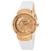 SALVATORE FERRAGAMO, WOMEN'S DIAMOND WHITE RUBBER ROSE-TONE DIAL WATCH, FERRAGAMO-FIG070015 (IN ORIGINAL BOX) - MSRP: $1995 US - 2