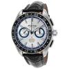 ALPINA, ALPINER, MEN'S LE ALPINER 4 AUTO CHRONO BLACK GENUINE ALLIGATOR SILVER-TONE DIAL WATCH, ALPINA-AL-860AD5AQ6 (IN ORIGINAL BOX) - MSRP: $3495 US