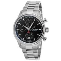 ALPINA, ALPINER, MEN'S ALPINER AUTOMATIC CHRONOGRAPH STAINLESS STEEL BLACK DIAL WATCH, ALPINA-AL-750B4E6B (IN GENERIC BOX) - MSRP: $2850 US