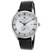 MAURICE LACROIX, MASTERPIECE, MEN'S MASTERPIECE AUTO BLACK LEATHER SILVER-TONE DIAL SS BLUE ACCENTS WATCH, MLACROIX-MP6907-SS001-110 (IN ORIGINAL BOX) - MSRP: $3400 US